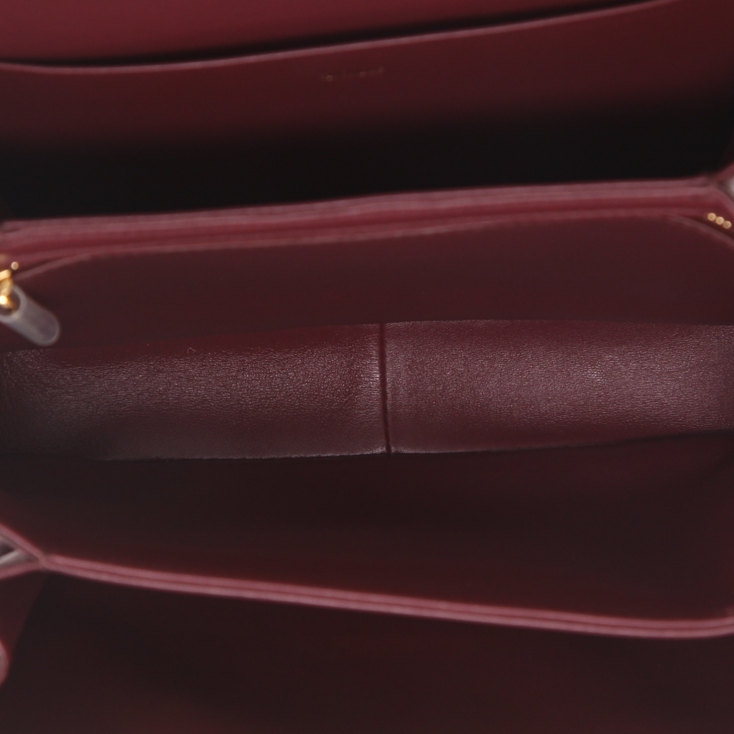 Sac bandoulière Celine  Triomphe en cuir bordeaux - Detail D3