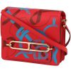 Bolso bandolera Hermès  Roulis en cuero swift rojo y azul - 00pp thumbnail