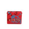 Bolso bandolera Hermès  Roulis en cuero swift rojo y azul - 360 thumbnail