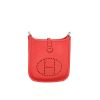 Hermès  Mini Evelyne shoulder bag  in red leather - 360 thumbnail