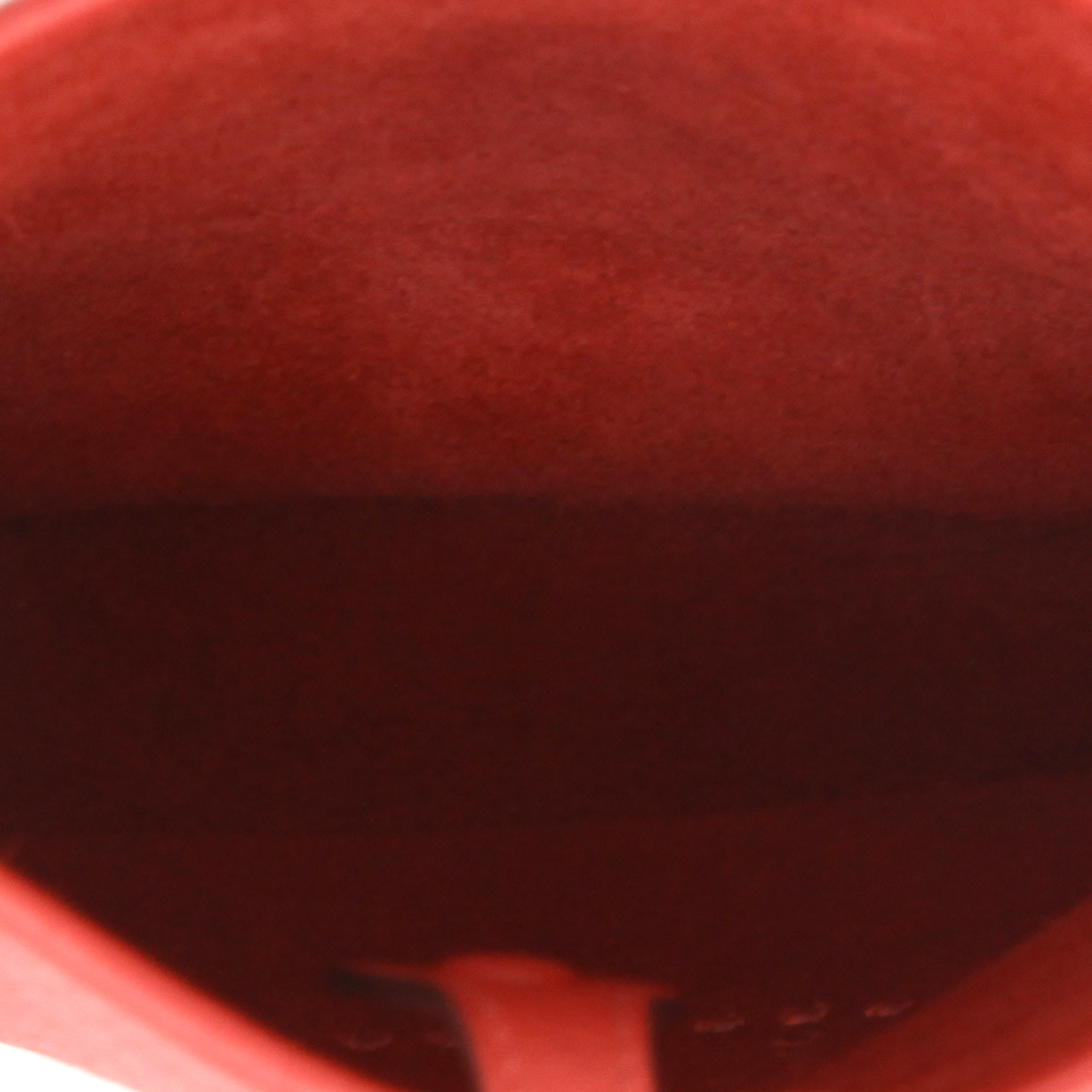 Borsa a tracolla Hermès  Evelyne 16 cm in pelle rossa - Detail D3
