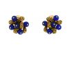 Van Cleef & Arpels Gui earrings in yellow gold and lapis-lazuli - 360 thumbnail