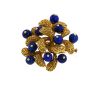 Van Cleef & Arpels Gui brooch in yellow gold and lapis-lazuli - 360 thumbnail
