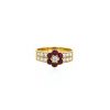 Sortija Van Cleef & Arpels  de oro amarillo, rubíes y diamantes - 360 thumbnail