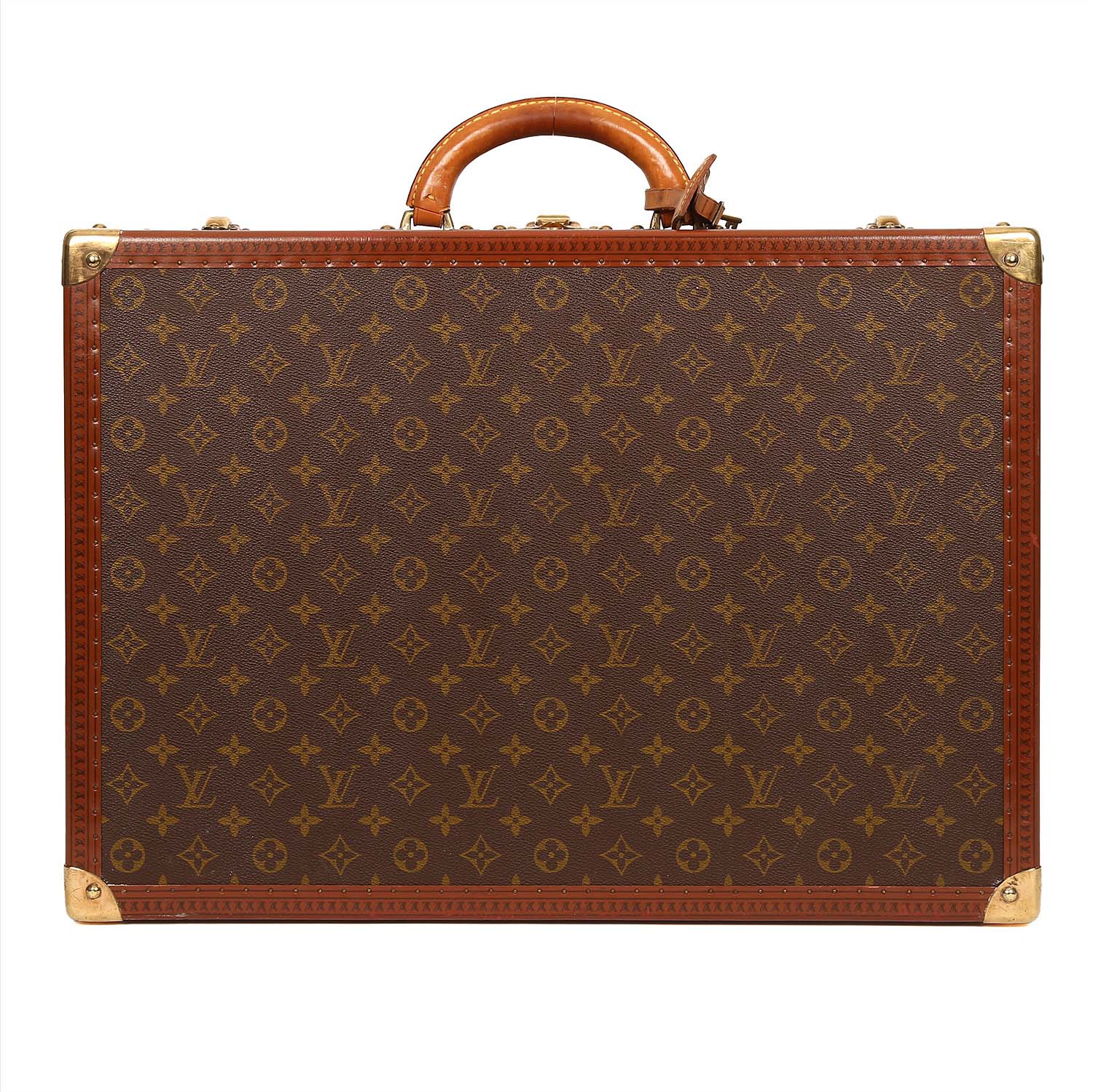 Valigia Louis Vuitton  Bisten 55 in tela monogram marrone e losine - Detail D1