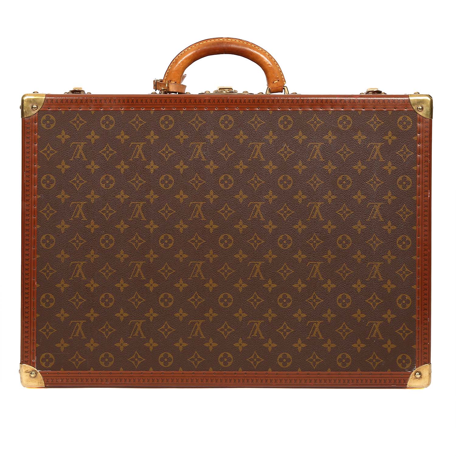 Maleta Louis Vuitton  Bisten 55 en lona Monogram marrón y fibra vulcanizada - Detail D5
