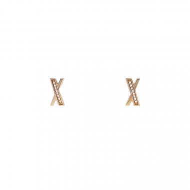 Tiffany & Co Atlas earrings in pink gold and diamonds