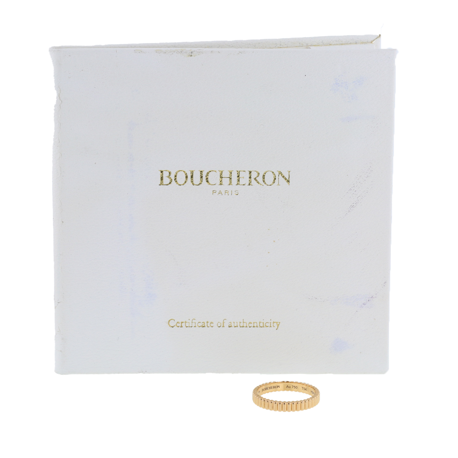 Bague Boucheron Grosgrain en or rose - Detail D2