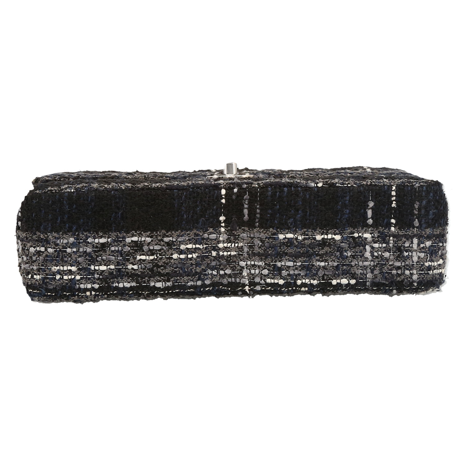 Chanel  Timeless Classic handbag  in black and grey tweed - Detail D1