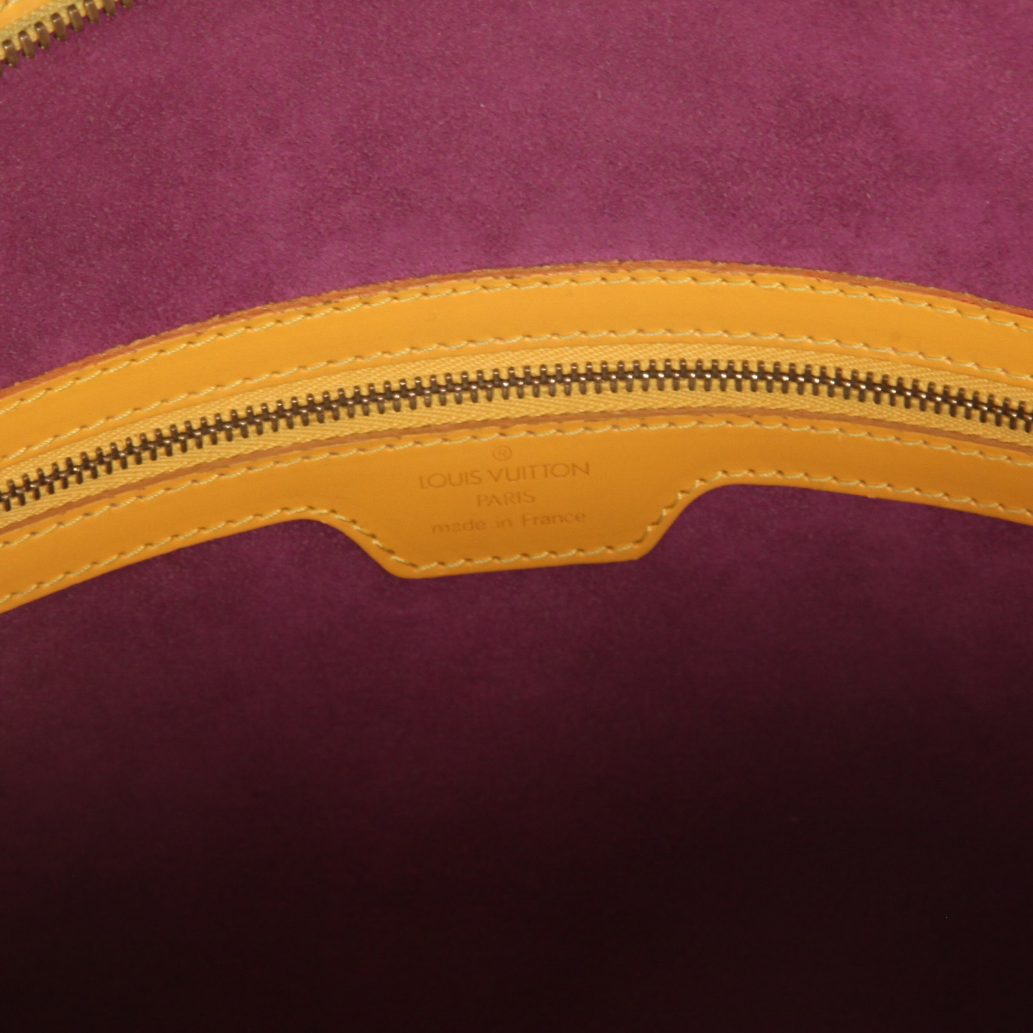 Borsa Louis Vuitton  Lussac in pelle Epi gialla - Detail D2