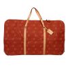 Porta abiti Louis Vuitton  America's Cup in tela monogram cerata rossa e pelle naturale - Detail D1 thumbnail