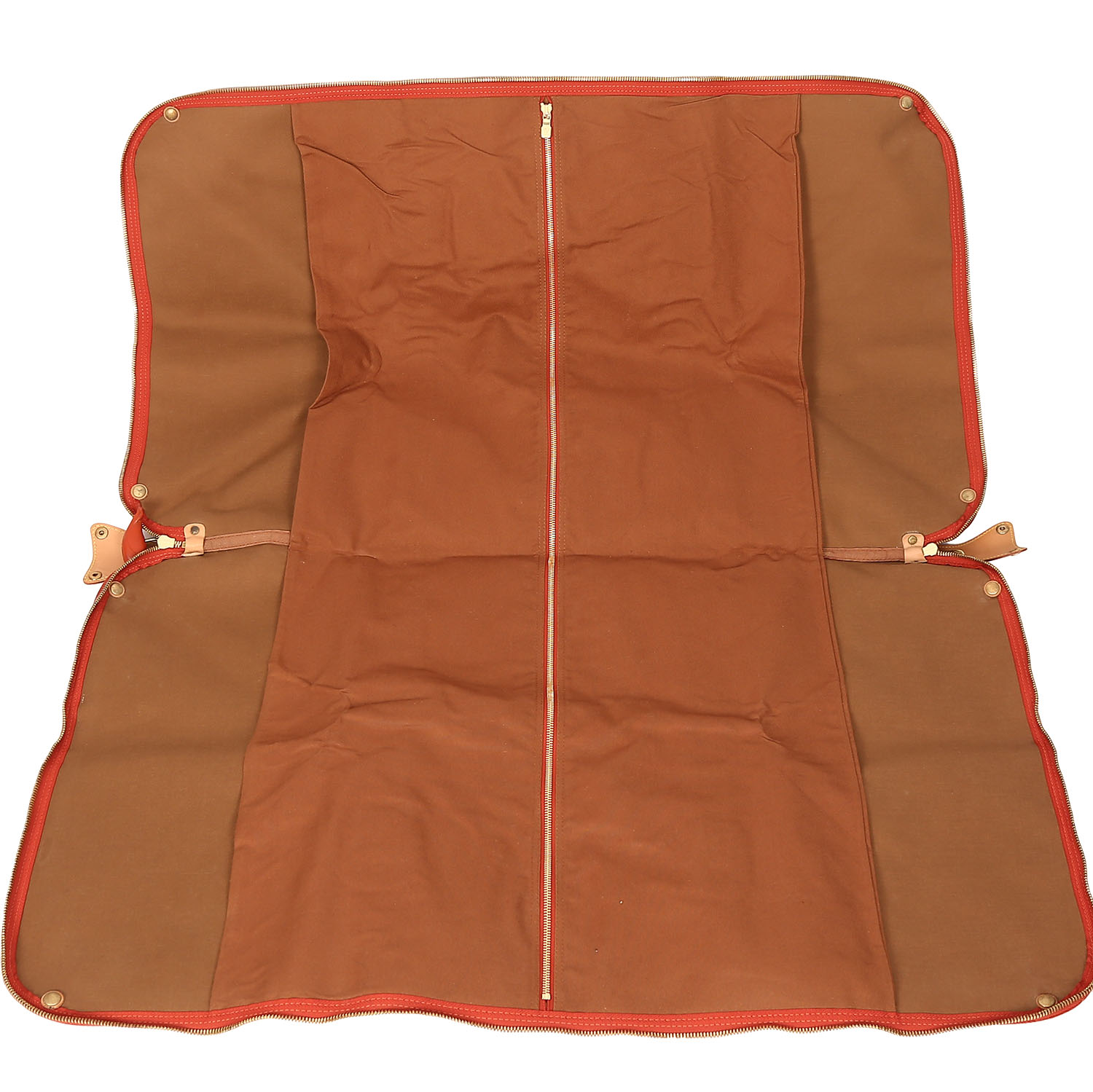 Porte-habits Louis Vuitton  America's Cup en toile monogram enduite rouge et cuir naturel - Detail D7