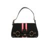 Bolso de mano Gucci  Mors en lona monogram negra y rosa y cuero negro - 360 thumbnail