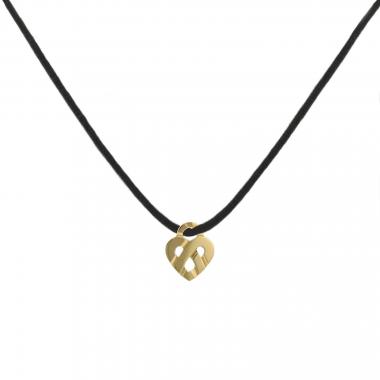 Poiray Coeur Entrelacé small model pendant in yellow gold