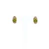Paire de puces d'oreilles Vintage  en or jaune, péridots et diamants - 360 thumbnail