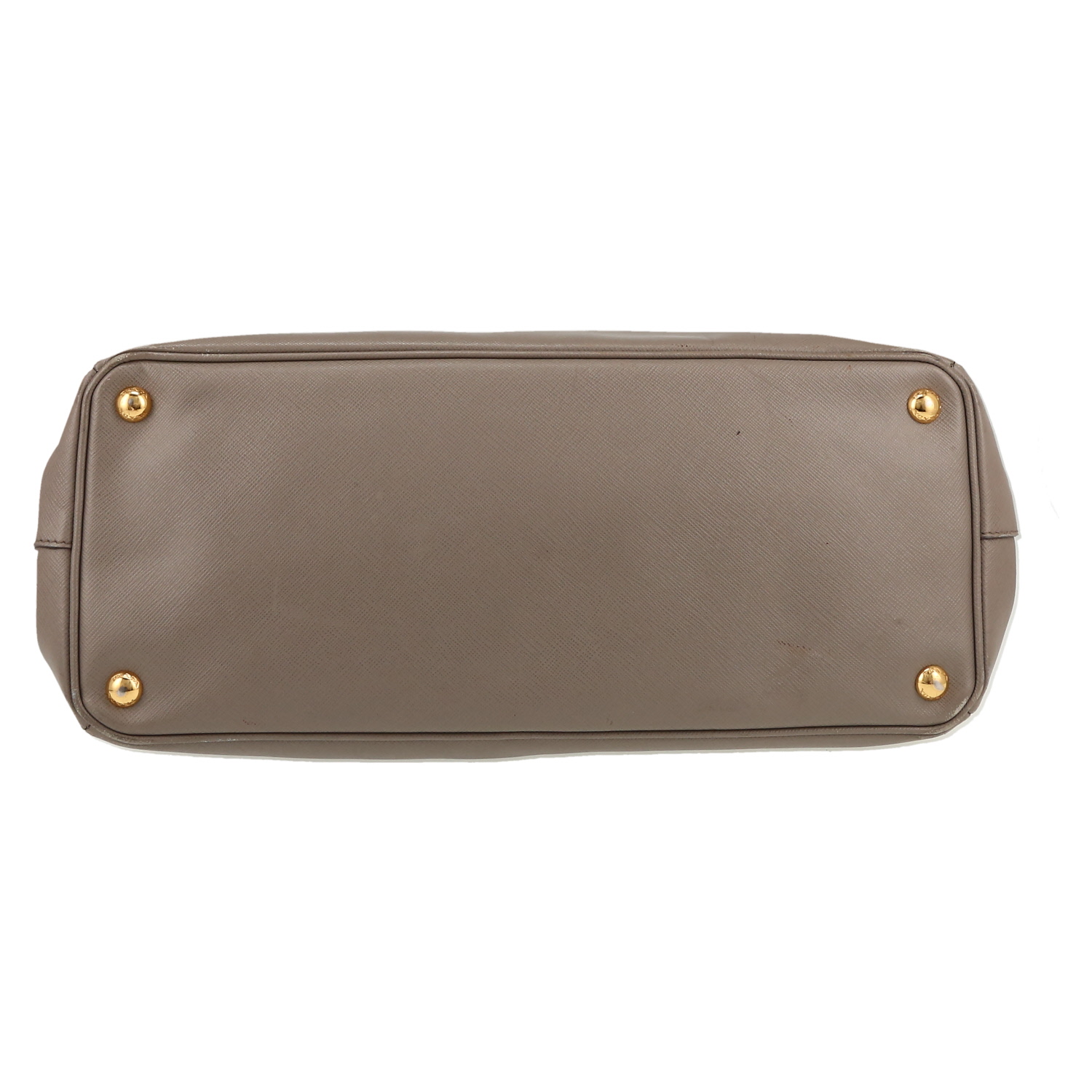 Prada  Galleria handbag  in grey leather saffiano - Detail D1