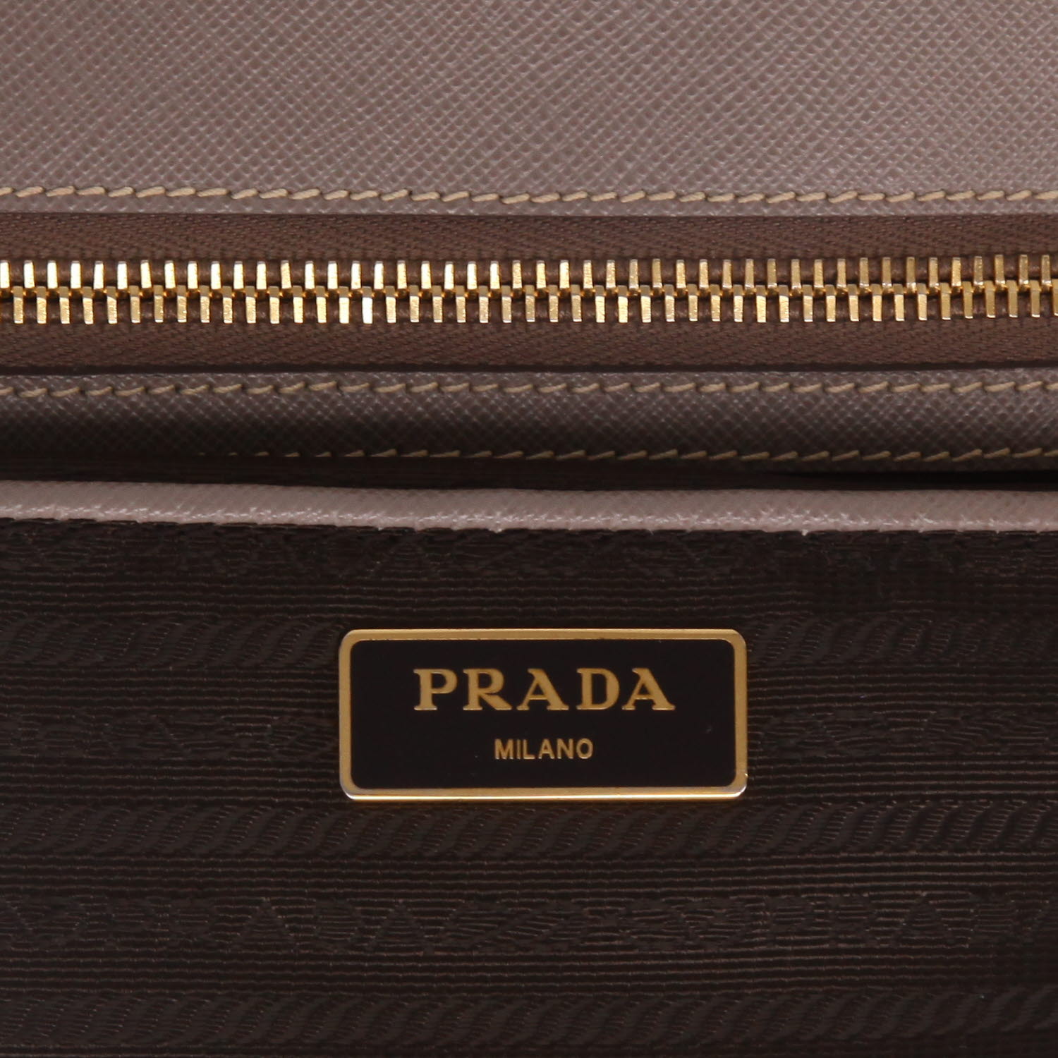 Borsa Prada  Galleria in pelle saffiano grigia - Detail D2