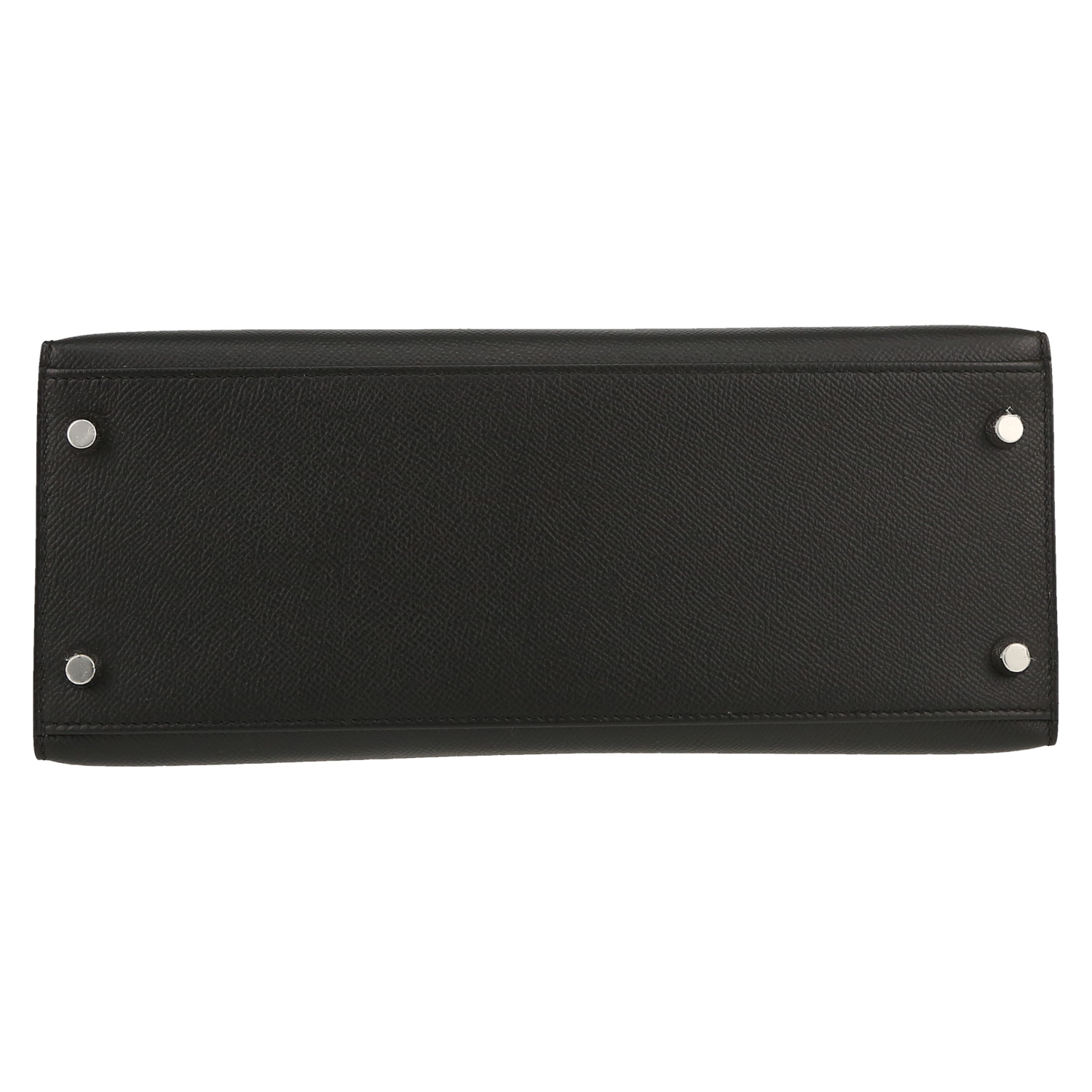 Bolso de mano Hermès  Kelly 28 cm en cuero epsom negro - Detail D1