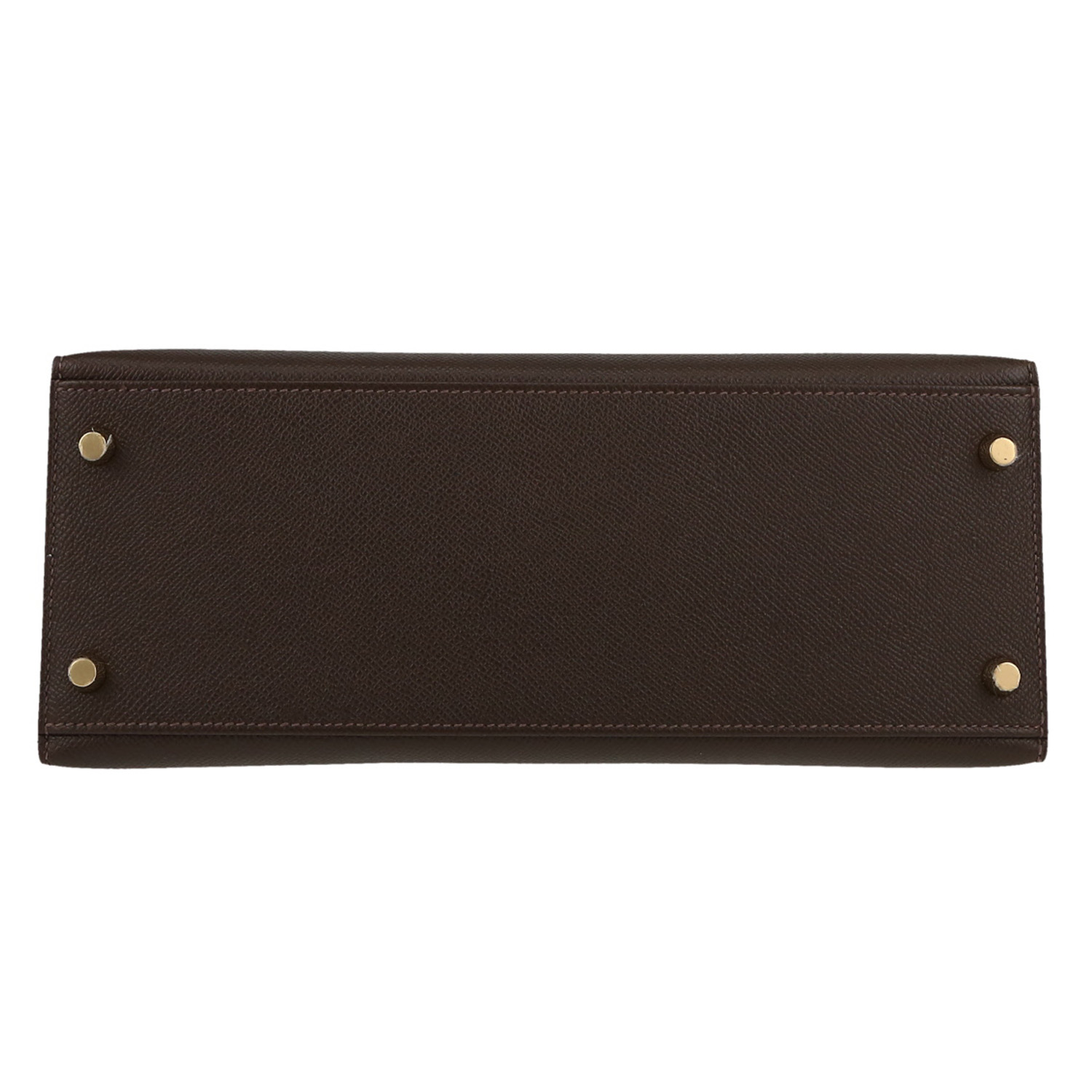 Hermès  Kelly 28 cm handbag  in brown epsom leather - Detail D1