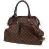Bolso de mano Louis Vuitton  Trevi en lona a cuadros ébano y cuero marrón - 00pp thumbnail