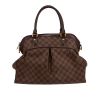 Bolso de mano Louis Vuitton  Trevi en lona a cuadros ébano y cuero marrón - 360 thumbnail
