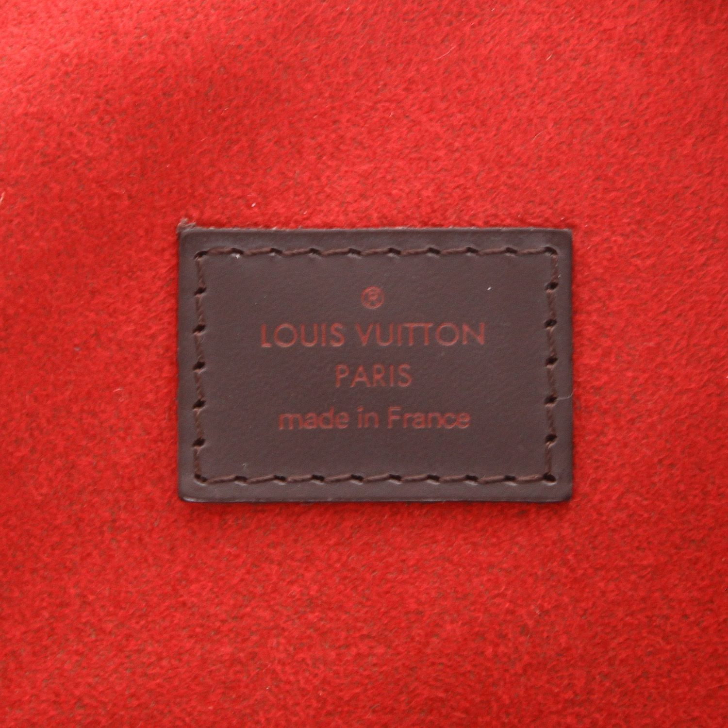 Bolso de mano Louis Vuitton  Trevi en lona a cuadros ébano y cuero marrón - Detail D2