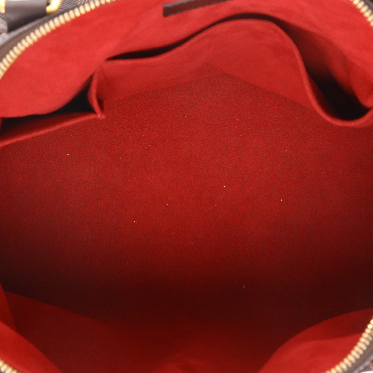 Borsa Louis Vuitton  Trevi in tela a scacchi ebana e pelle marrone - Detail D3