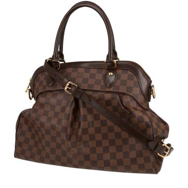 Borsa Louis Vuitton  Trevi in tela a scacchi ebana e pelle marrone