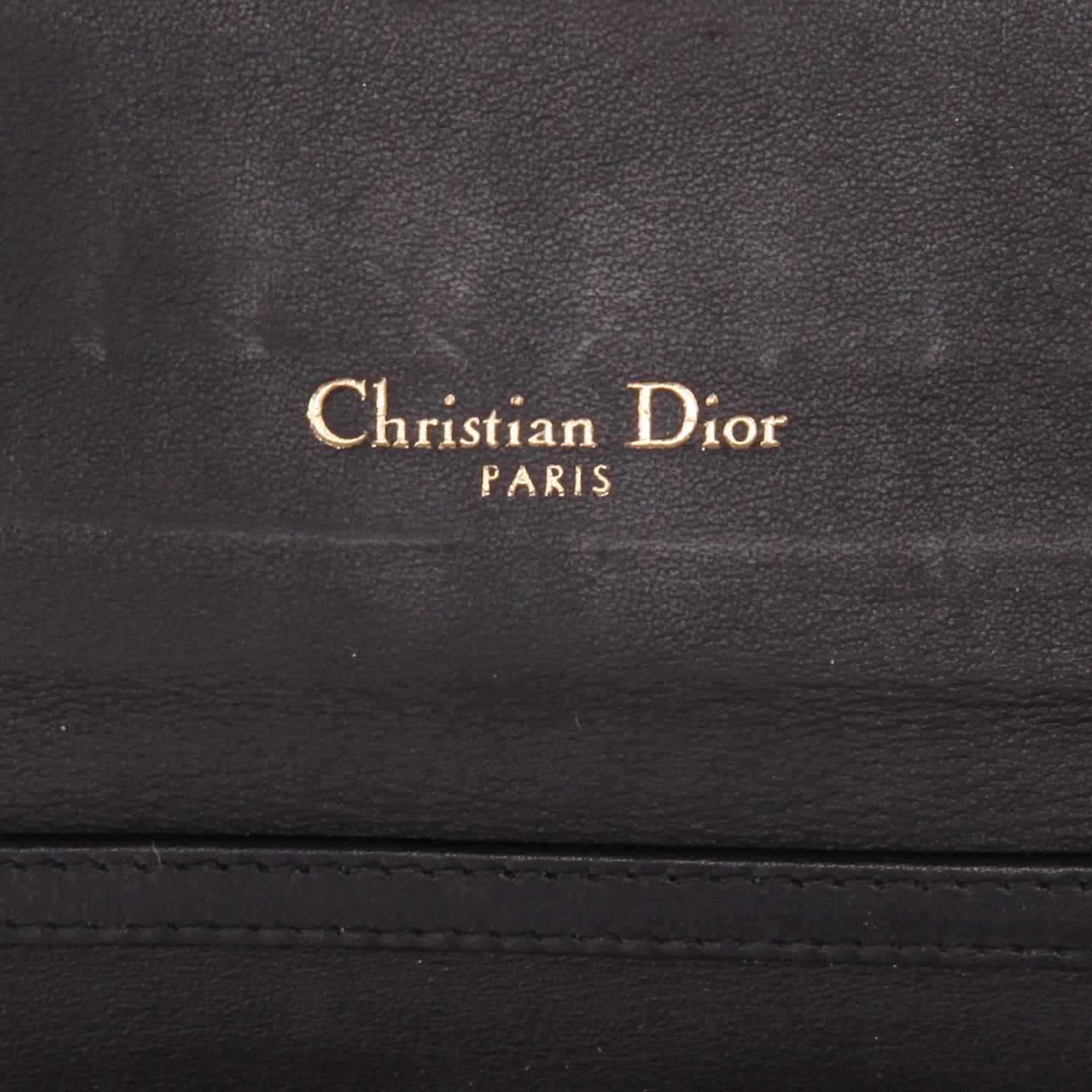 Sac bandoulière Dior  Promenade en cuir verni noir - Detail D2