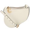 Dior  Pochette Saddle shoulder bag  in white grained leather - 00pp thumbnail