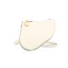 Dior  Pochette Saddle shoulder bag  in white grained leather - 360 thumbnail