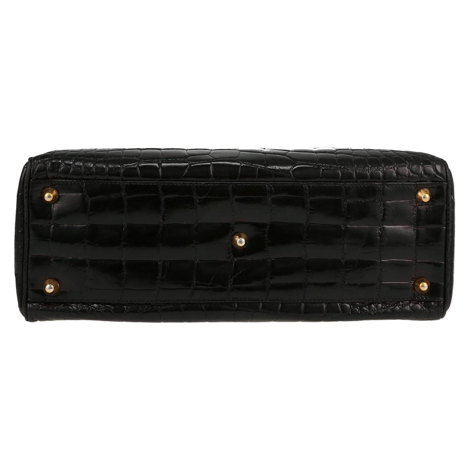 Bolso de mano Dior  Lady Dior modelo grande  en cocodrilo negro - Detail D1