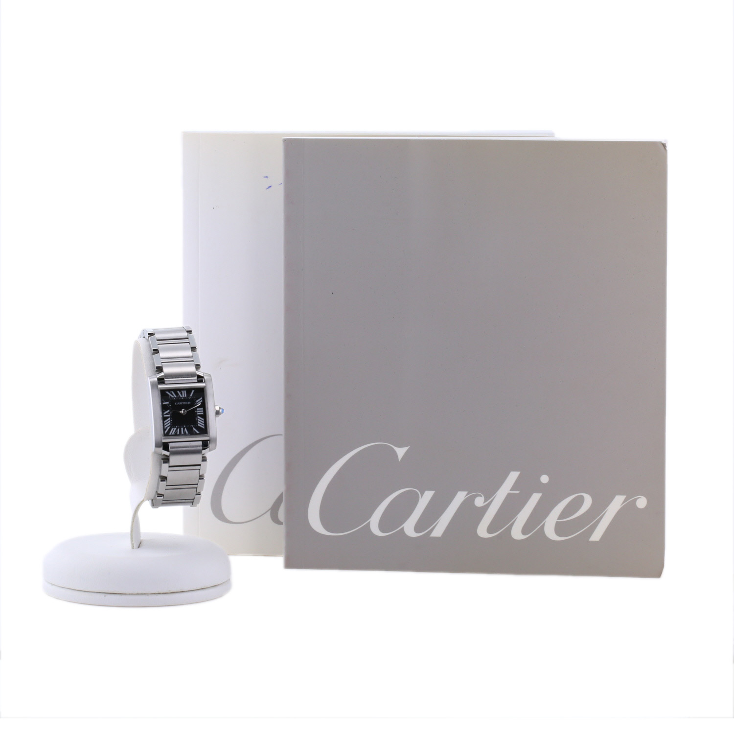 Cartier Tank Française  in stainless steel Ref: Cartier - 2384  Circa 2000 - Detail D2