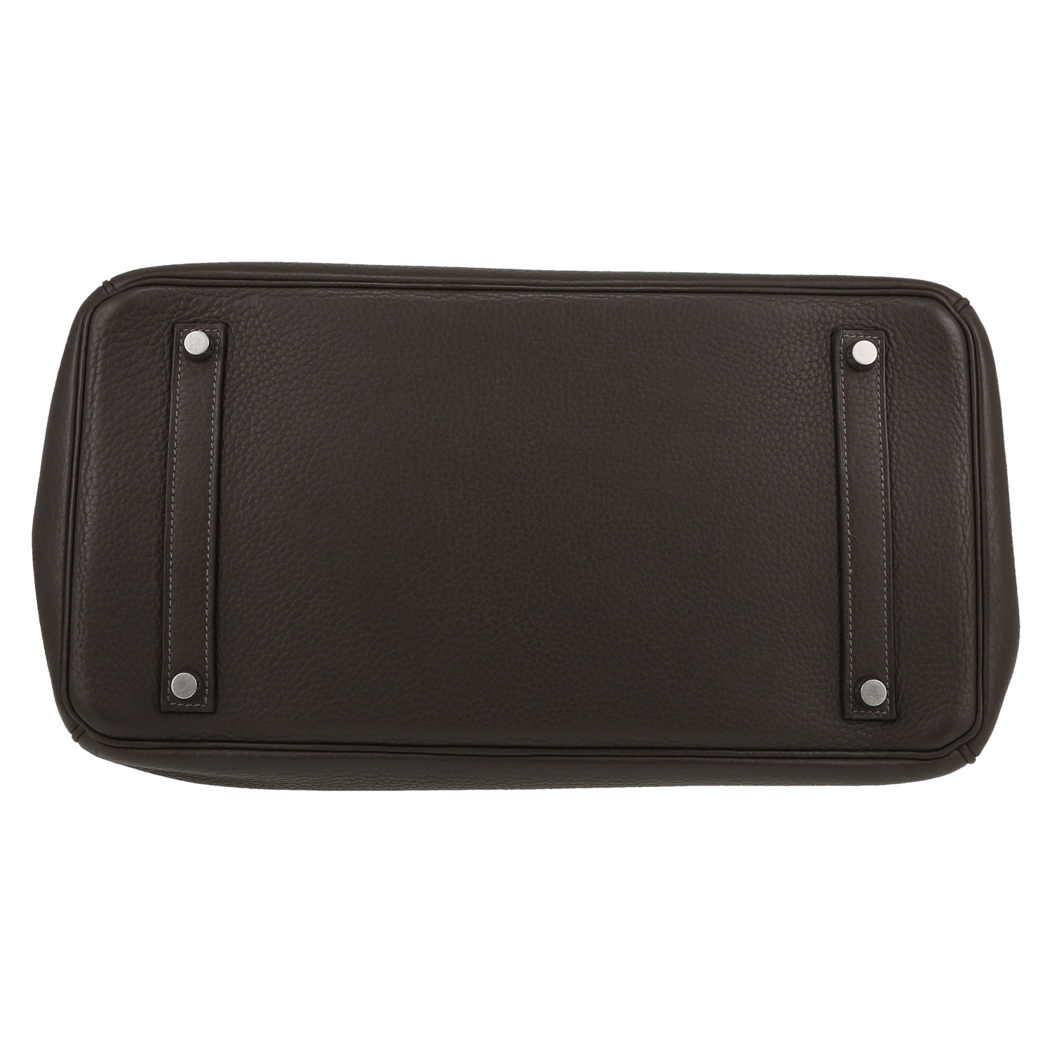 Borsa Hermès  Birkin 35 cm in pelle togo grigia - Detail D1