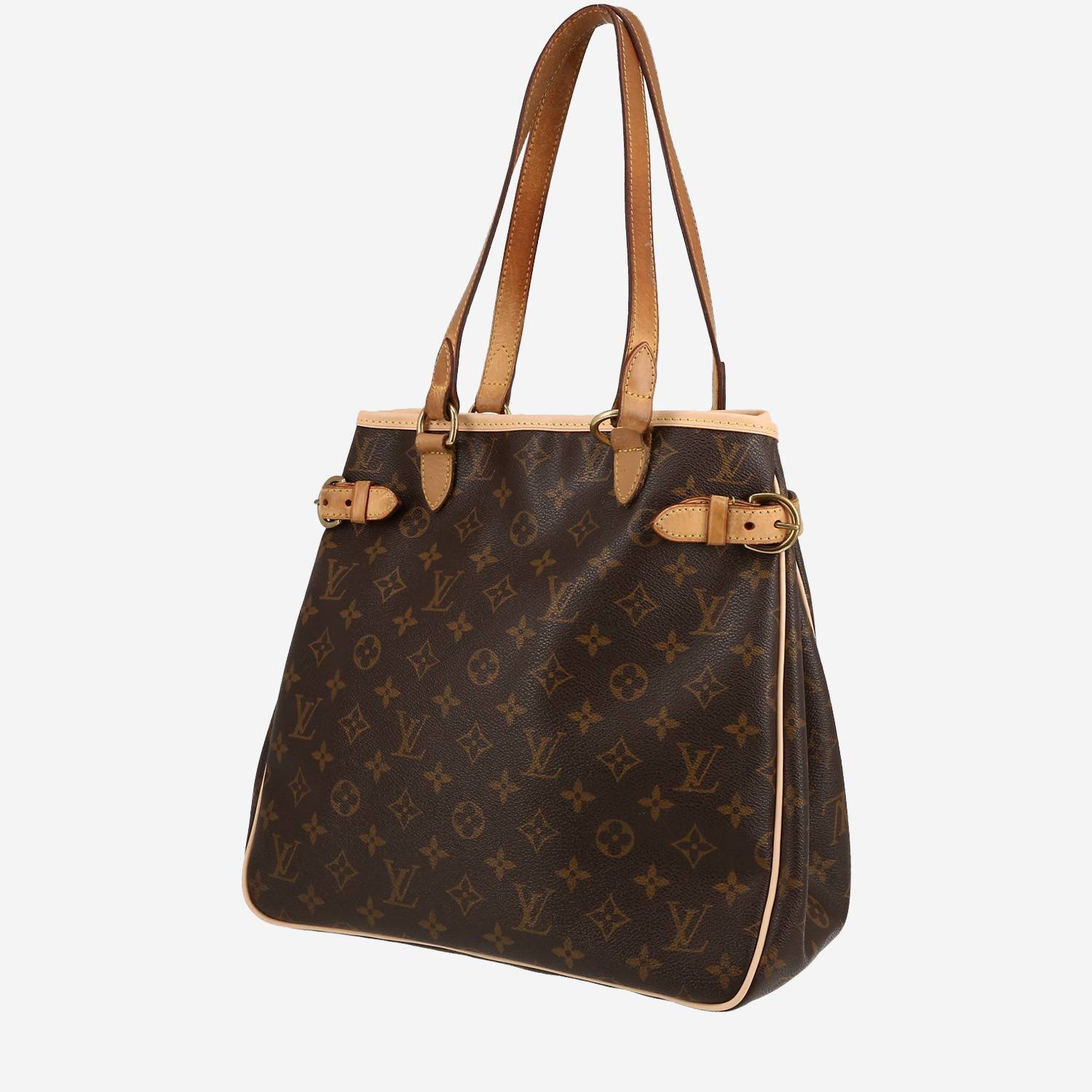 Sac cabas Louis Vuitton  Batignolles en toile monogram marron et cuir naturel