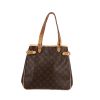 Shopping bag Louis Vuitton  Batignolles in tela monogram marrone e pelle naturale - 360 thumbnail