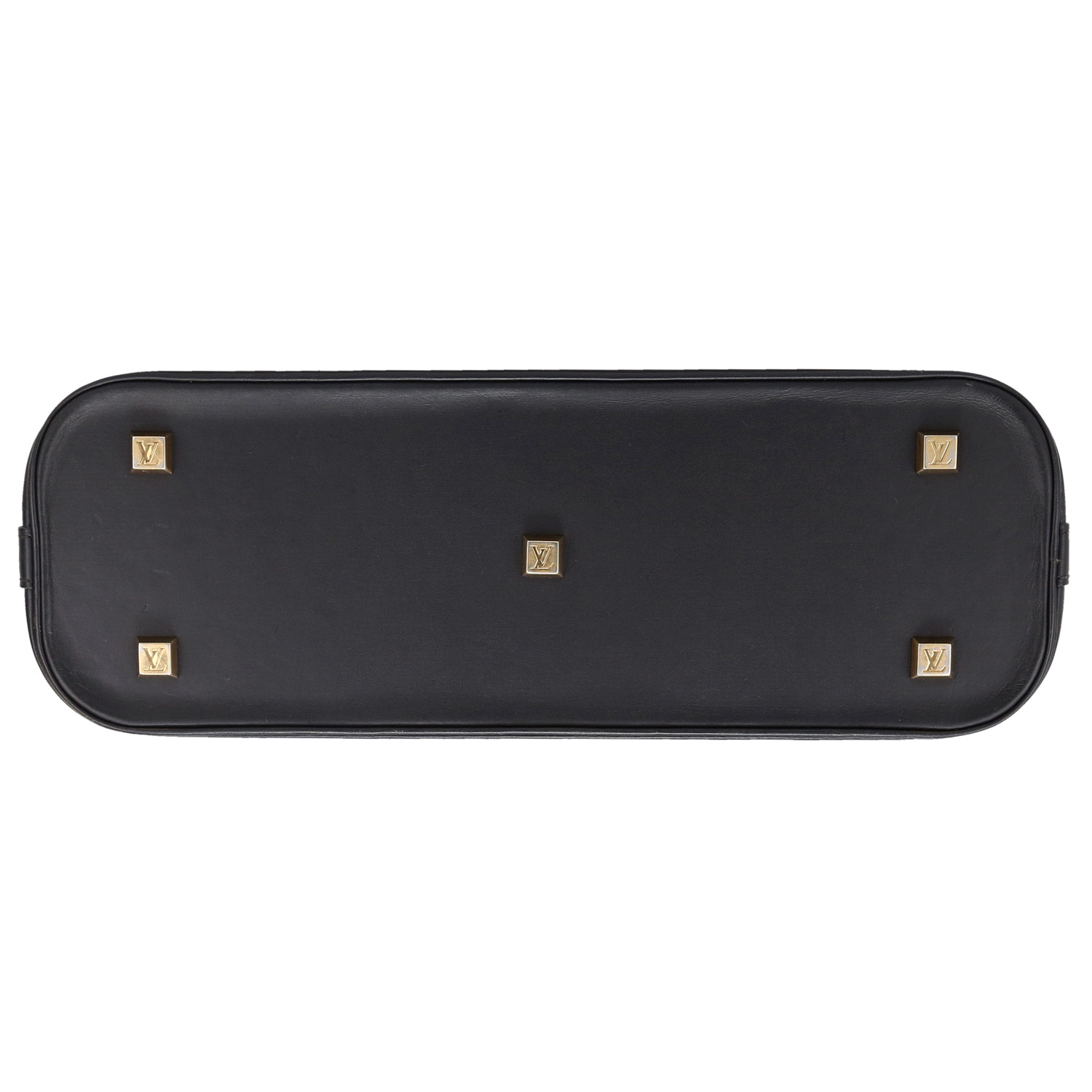 Louis Vuitton  Alma handbag  in grey monogram canvas  and black leather - Detail D1