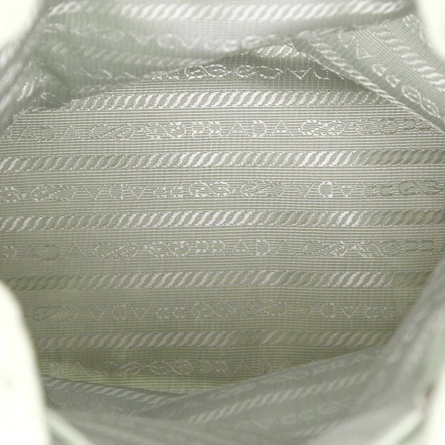 Sac à main Prada   en toile vert-d'eau et cuir vert-d'eau - Detail D3