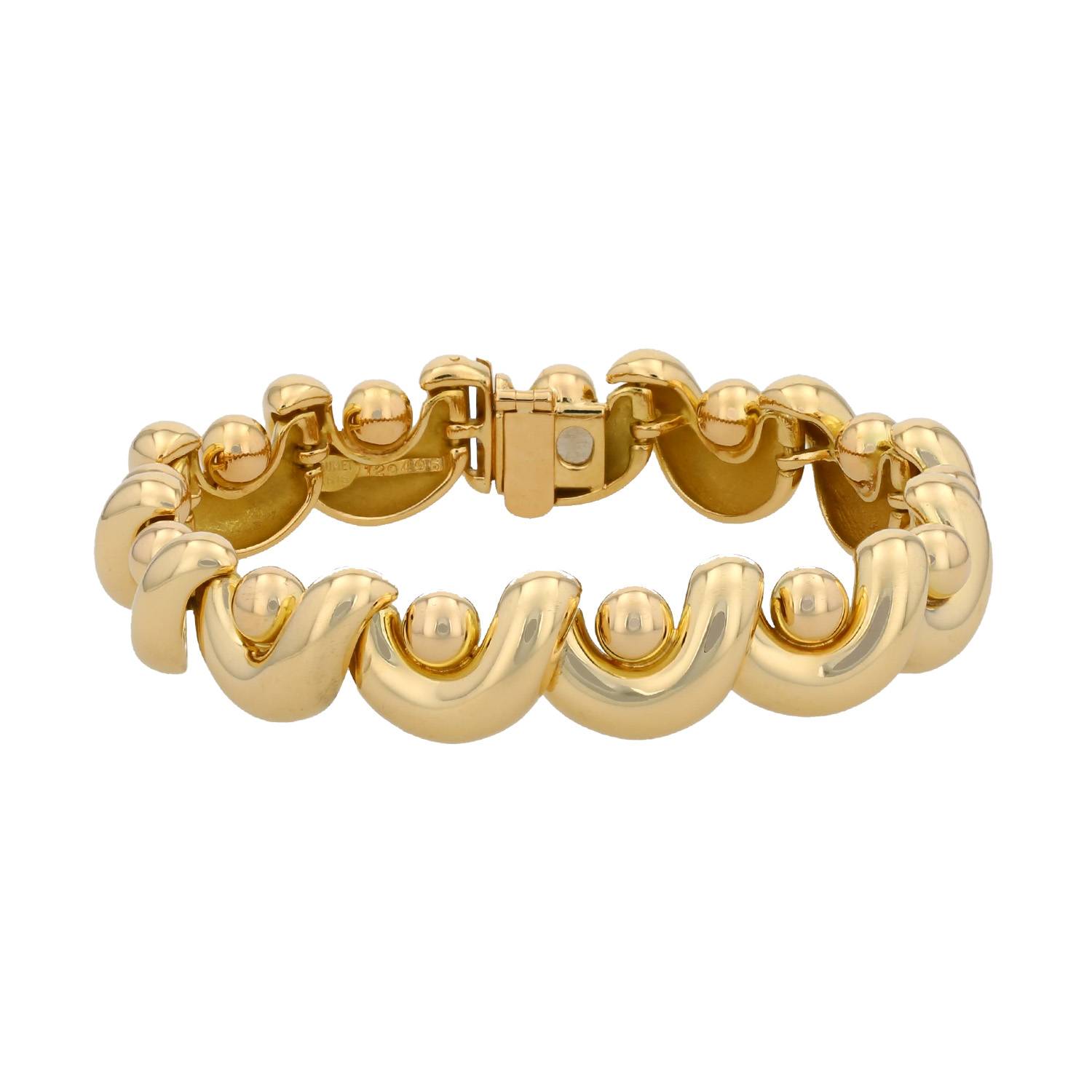 bracelet années 80 chaumet en or jaune