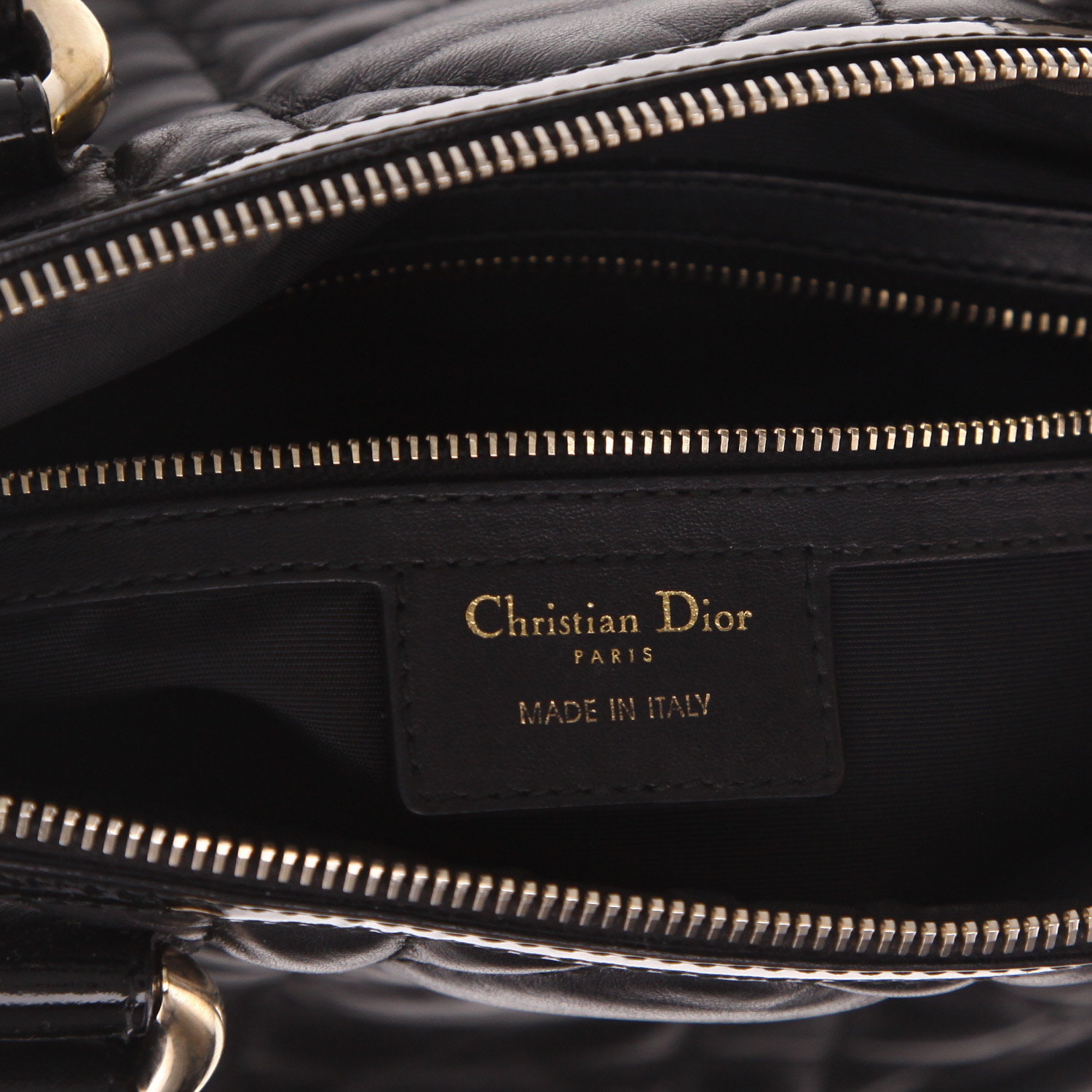 Dior handbag in black leather cannage - Detail D2