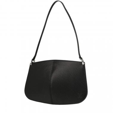 Bolso de mano Louis Vuitton  Demi Lune en cuero Epi negro