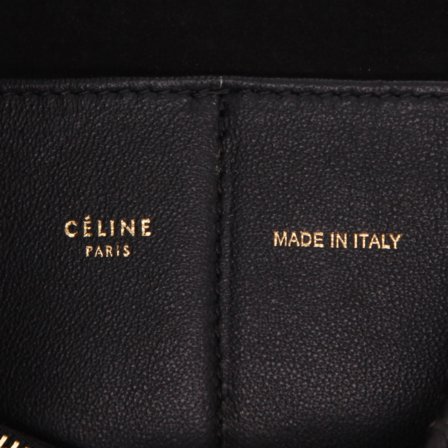 Bolso de mano Celine   en piel de pitón negra - Detail D2