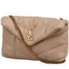 Saint Laurent  Puffer shoulder bag  in beige quilted leather - 00pp thumbnail