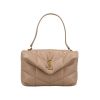 Saint Laurent  Puffer shoulder bag  in beige quilted leather - 360 thumbnail
