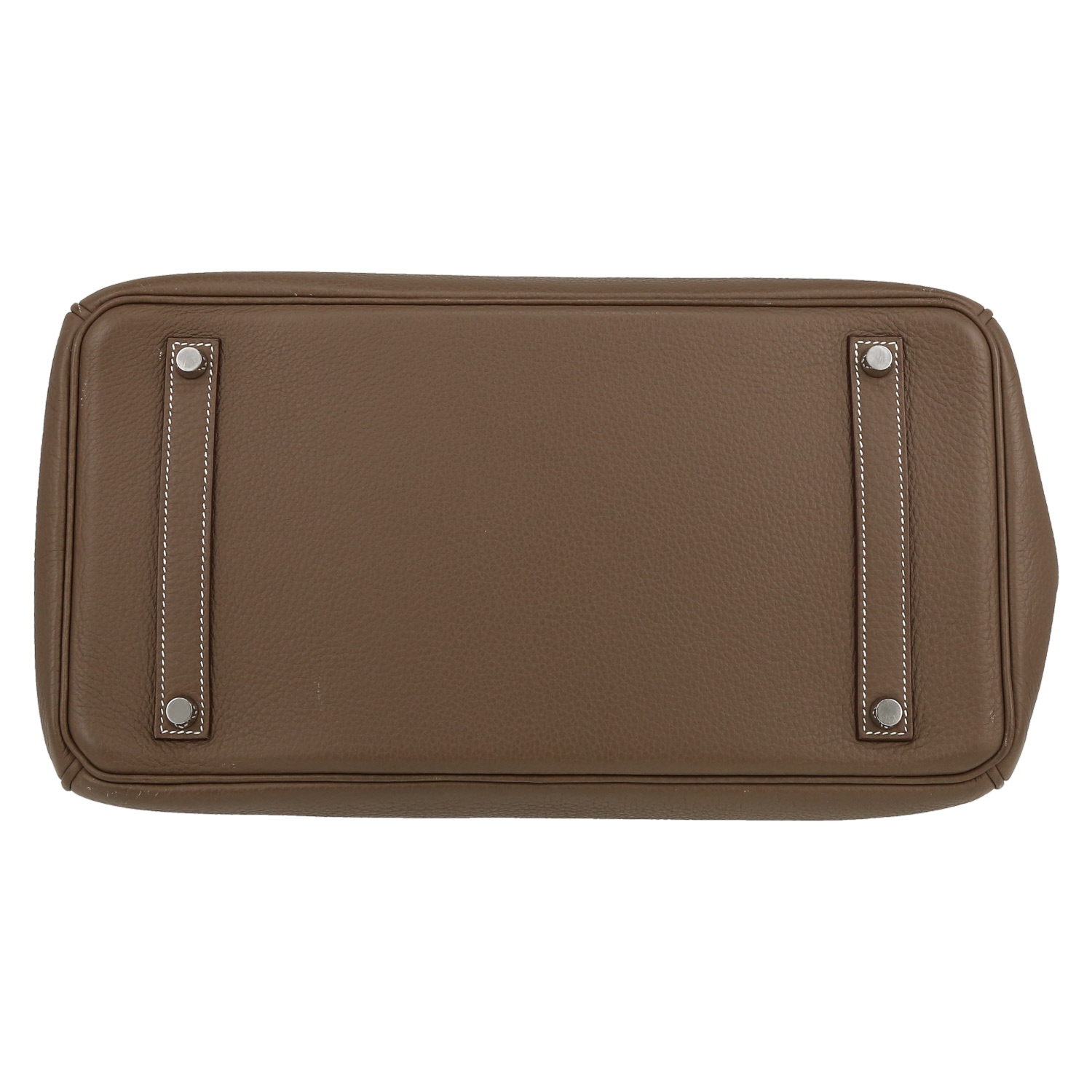 Bolso de mano Hermès  Birkin 35 cm en cuero togo marrón etoupe - Detail D1