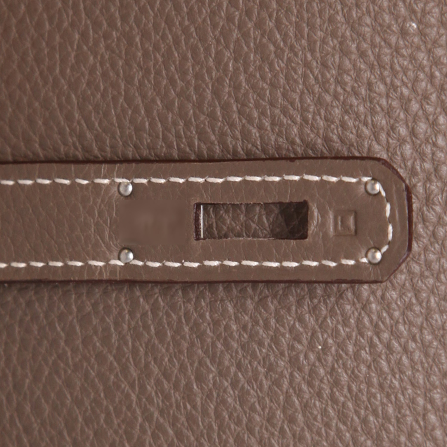 Borsa Hermès  Birkin 35 cm in pelle togo etoupe - Detail D4