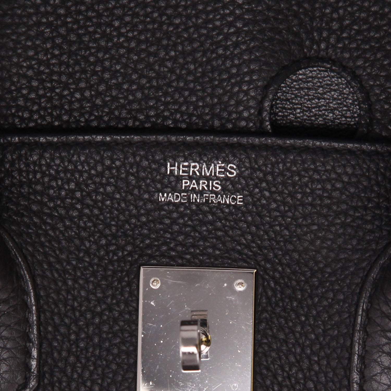 Bolso de mano Hermès  Birkin 35 cm en cuero togo negro - Detail D2