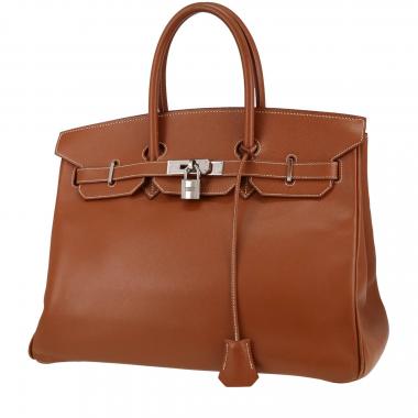 Sac à main Hermès  Birkin 35 cm en cuir Courchevel gold