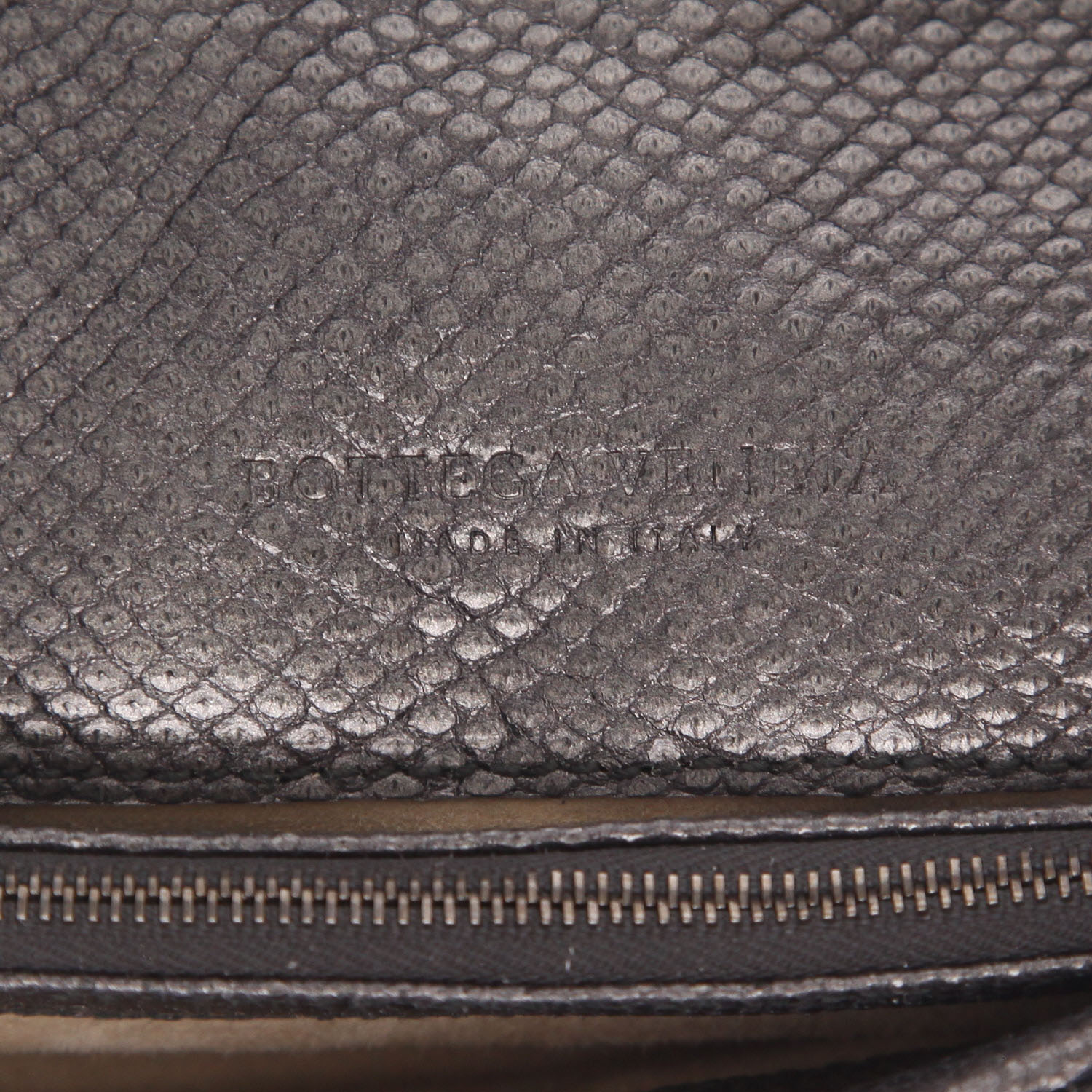 Bottega Veneta   pouch  in silver lizzard - Detail D2