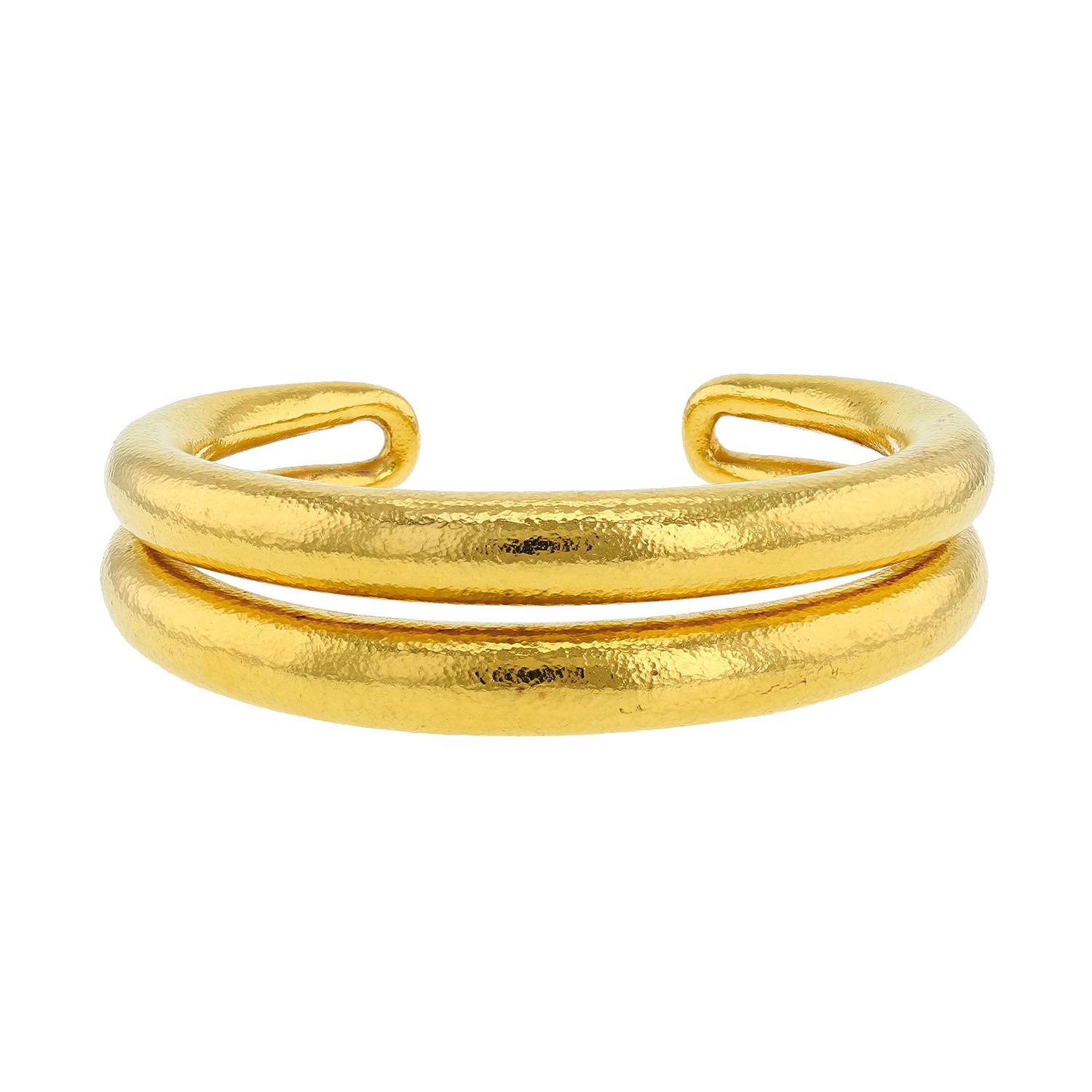 bracelet ouvert zolotas en or jaune 22 carats